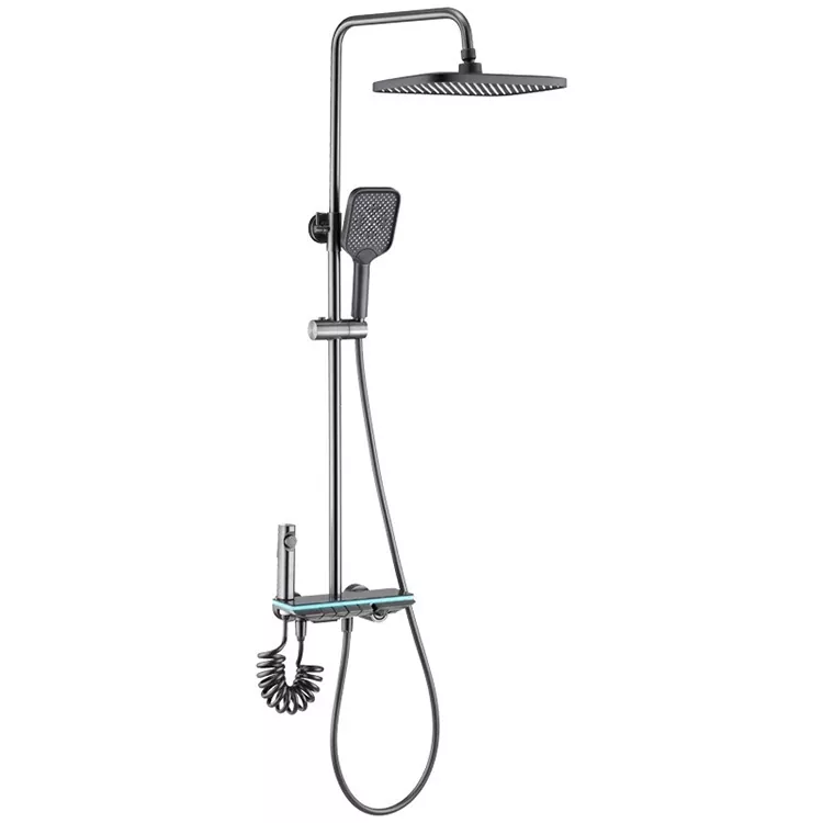 デジタル LED ライト ピアノ キー大型パネル シャワー ヘッド セット