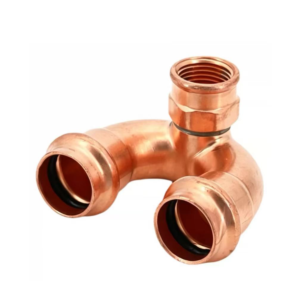 Double-Clamp u-Shaped Internal Thread Tee Elbow