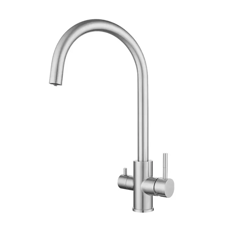 スワンネック 3-in-1 キッチン温水および冷水蛇口 スワンネック 3-in-1 キッチン温水および冷水蛇口